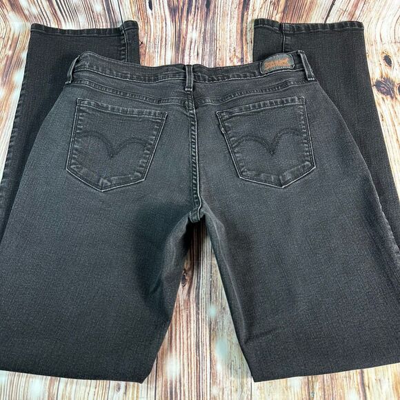 Levi's 505 STRAIGHT LEG Womens Size 8 Black Mid Rise Jeans Denim Pants 30x31 - Picture 3 of 11